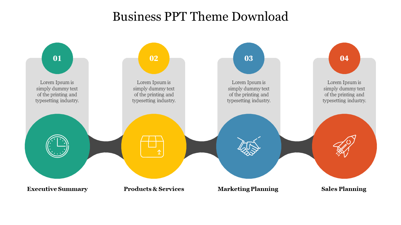 Free - Innovative Business PPT Theme Download - Four Nodes